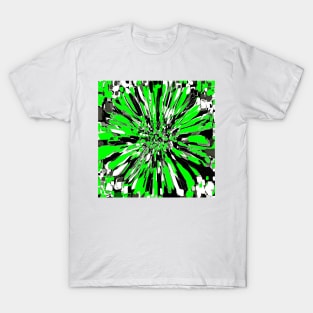 Dahlia Flower Green T-Shirt